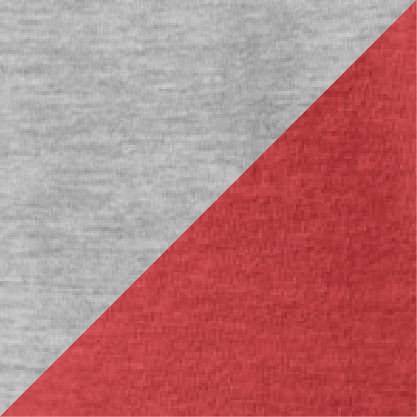 Heather Grey/Heather Red