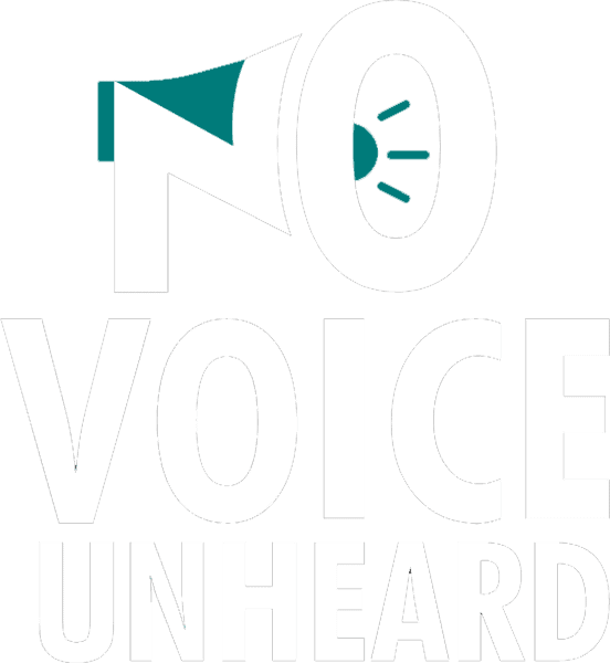 No Voice Unheard protest march advocating democracy and civic engagement.