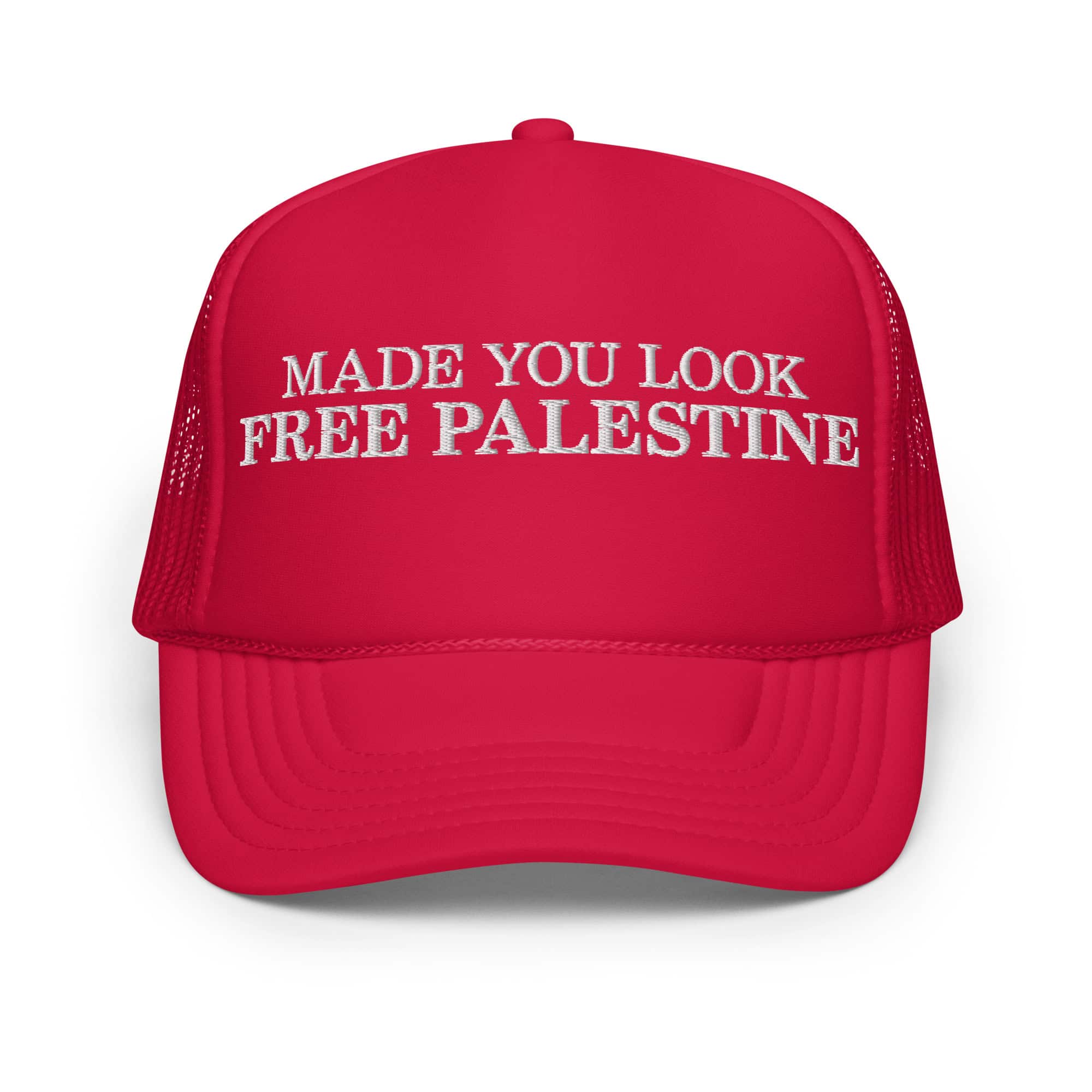 Made You Look Free Palestine Cap, pro-democracy hat for advocacy and activism.