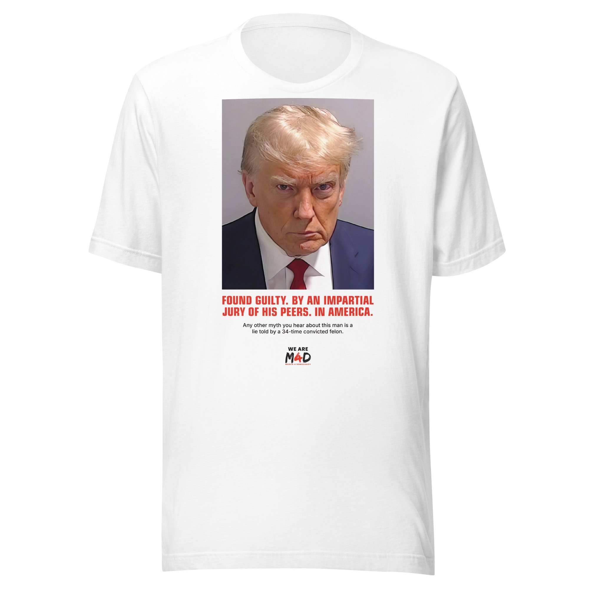 - Donald Trump protest T-shirt with anti-corruption message.