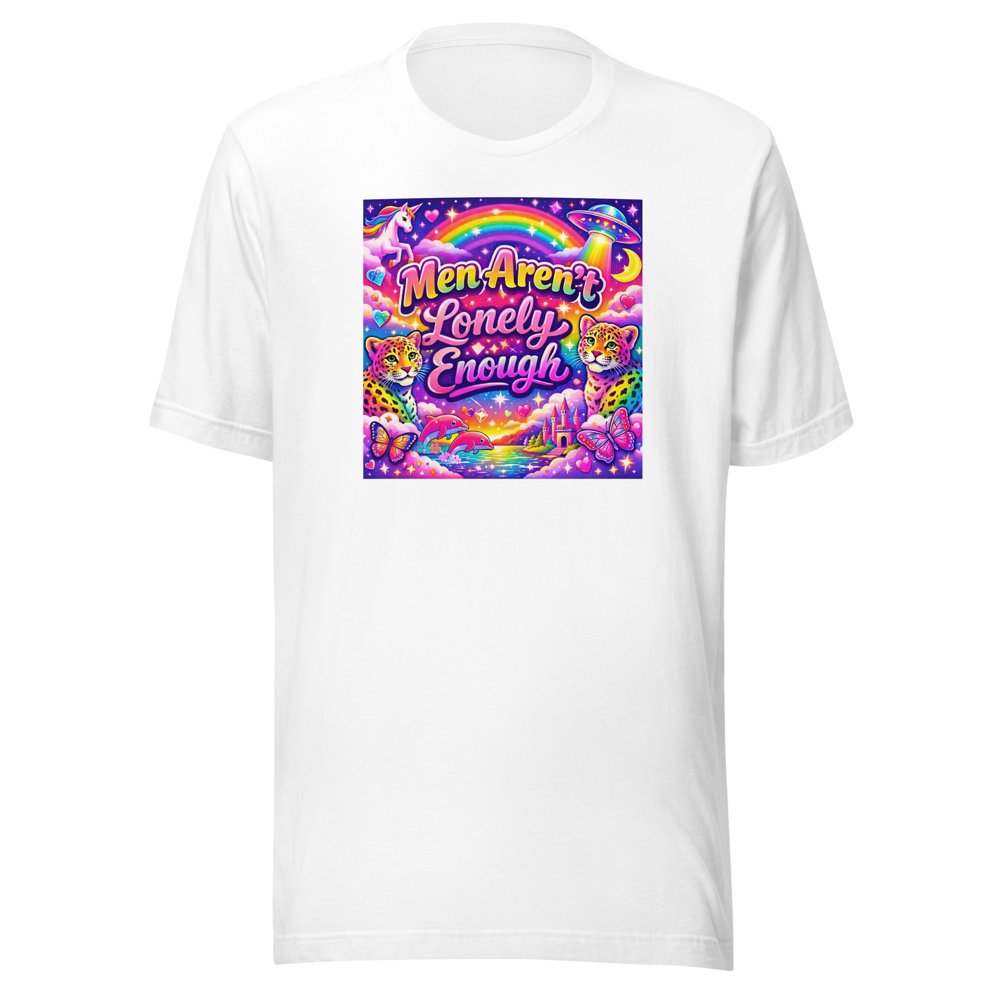 LGBTQ+ pride T-shirt with colorful design and message, supporting equality and diversity.