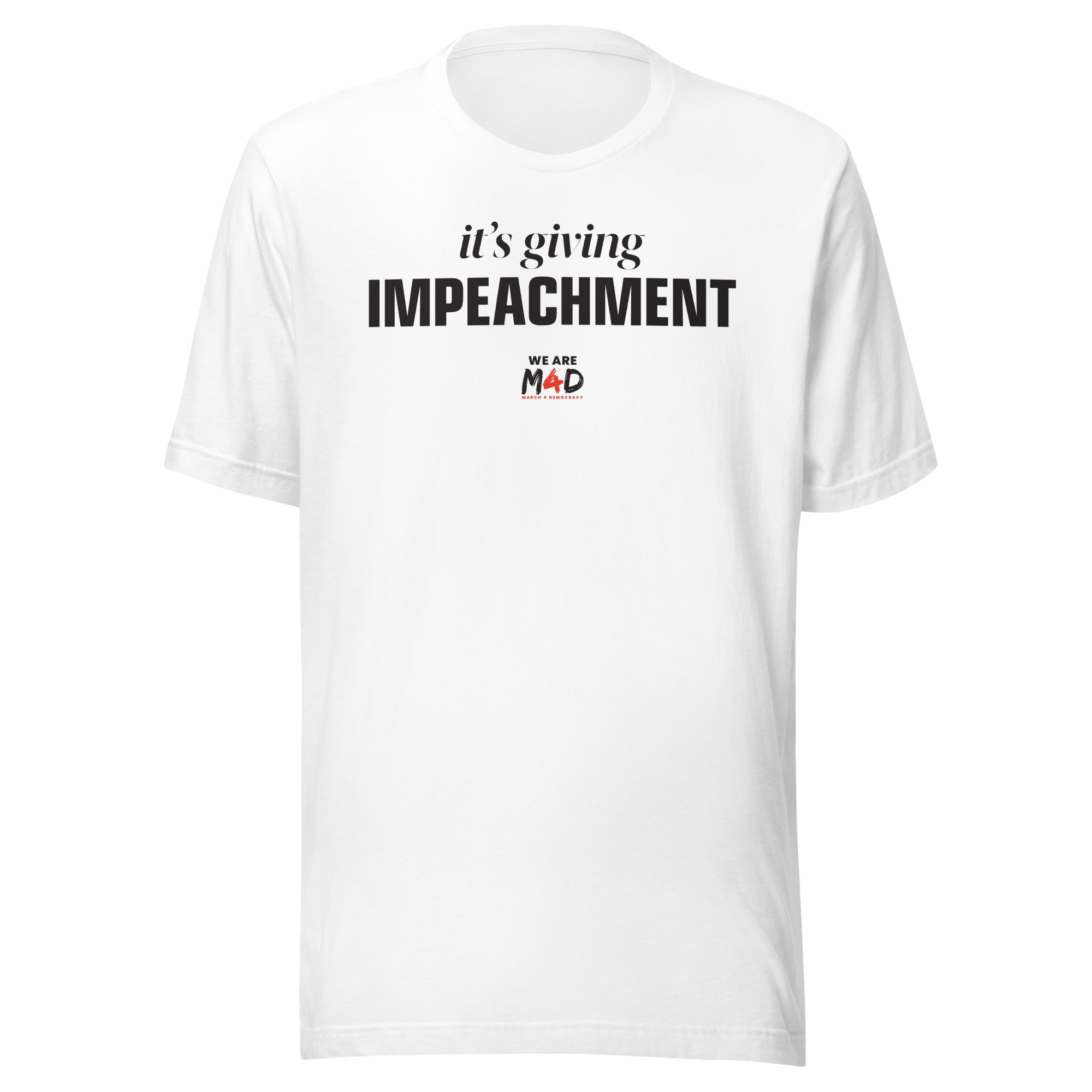 Impeachment protest T-shirt March 4 Democracy, voting rights, civic engagement, activism rally.
